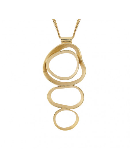 Colgante K00366P/GO collar esferas plata recubierto de oro 18kt