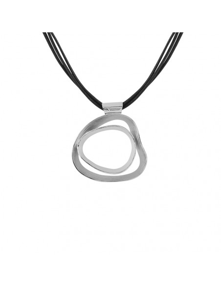 Colgante K00573P/RO mate brillo plata rodiada coleccion ondas