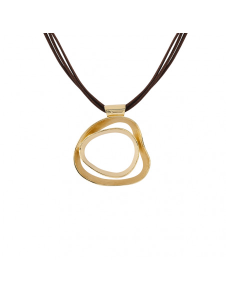 Colgante K00573P/GO mate brillo plata recubierto oro 18kt