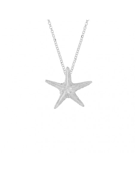 Colgante K00531P/RO collar estrella de mar de plata rodiada