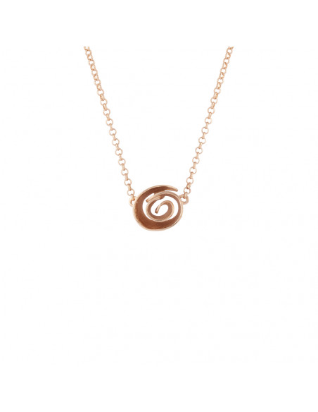 Colgante espiral plata K00528P/OR recubierto oro rosa y cadena