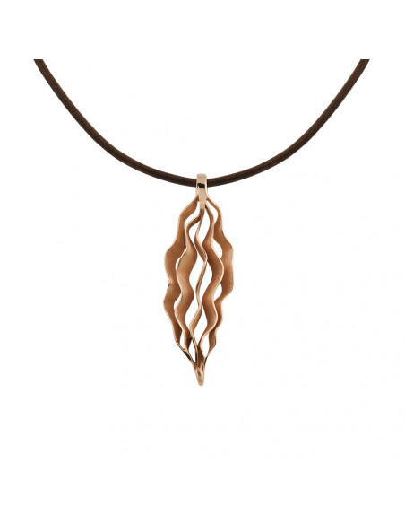 Colgante plata K0084P/OR recubierto oro rosa 18kt ondas