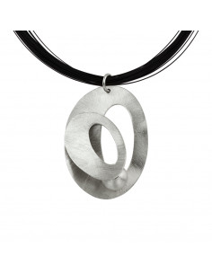 Colgante K0054P/RO collar de plata hecho a mano rodiado...