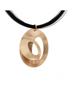 Colgante collar plata K0054P/OR recubierto oro rosa de 18...