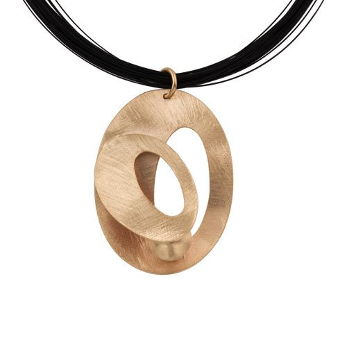 Colgante collar plata K0054P/OR recubierto oro...