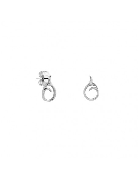 Pendientes espiral K00488E/RO plata rodiada