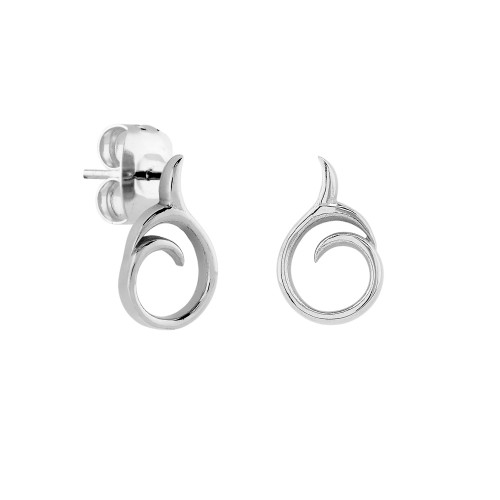 Pendientes espiral K00488E/RO plata rodiada