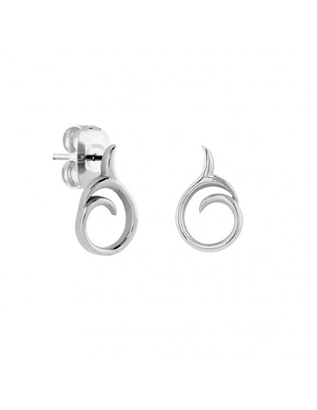 Pendientes espiral K00488E/RO plata rodiada