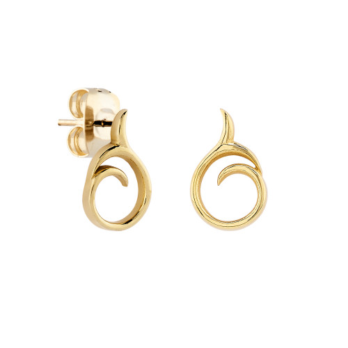 Pendientes espiral plata K00488E recubiertos...