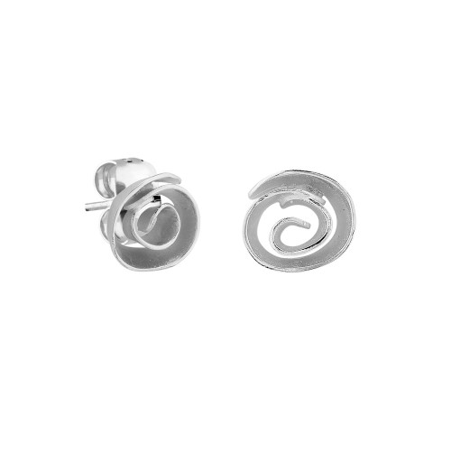 Pendiente espiral K00526E/RO plata rodiada...
