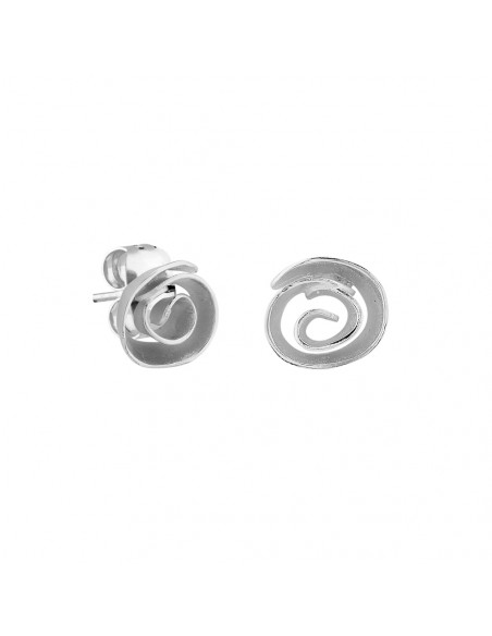 Pendiente espiral K00526E/RO plata rodiada pequeños