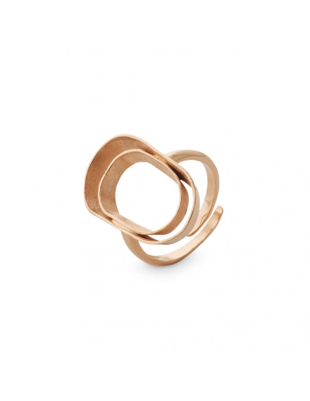 Anillo plata K00423R/OR recubierto oro rosa 18 kt coleccion ondas