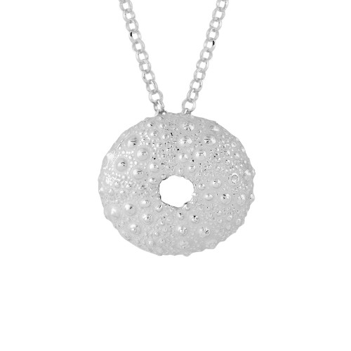 Colgante K00532P/RO collar erizo de mar plata...