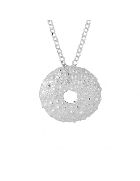 Colgante K00532P/RO collar erizo de mar plata rodiada