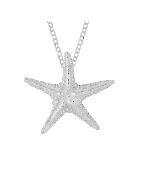 Colgante K00531P/RO collar estrella de mar de plata rodiada