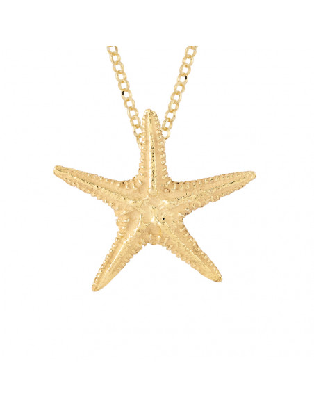 Colgante K00531P/GO collar estrella de mar plata recubierto oro de 18 kt