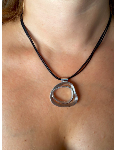 Colgante K00573P/GO mate brillo plata recubierto oro 18kt