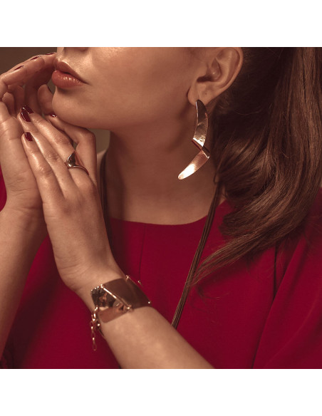 Pulsera plata recubierta oro rosa 18 kt K00570B/OR