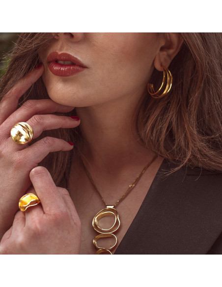 Colgante K00366P/GO collar esferas plata recubierto de oro 18kt