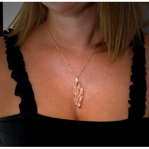 Colgante plata K0084P/OR recubierto oro rosa...