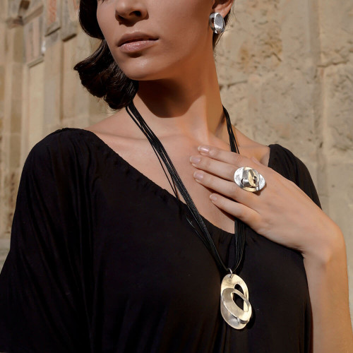 Colgante K0054P/RO collar de plata hecho a mano...