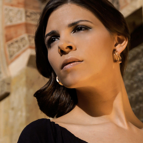 Pendientes plata recubiertos oro rosa de 18kt...