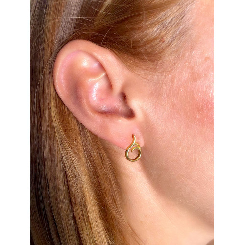 Pendientes espiral plata K00488E recubiertos...