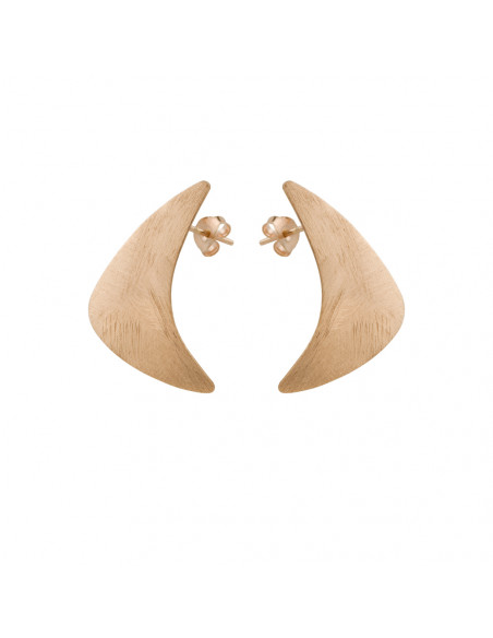 Pendiente plata K0062E recubierto oro rosa 18kt boomerang