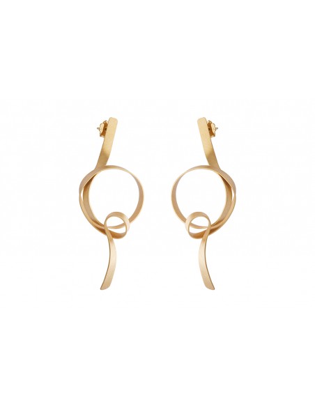 Pendientes nudo plata recubierto oro