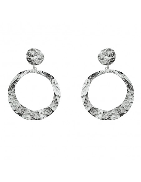 Pendientes de plata forma de aro tn270