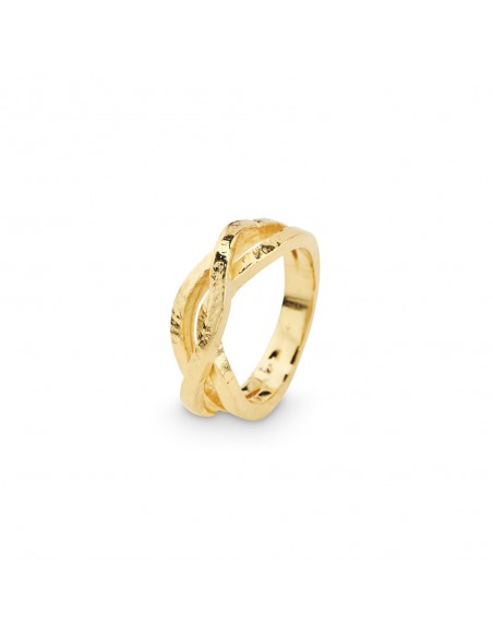 Anillo de plata recubierto de oro de 18k K00622R
