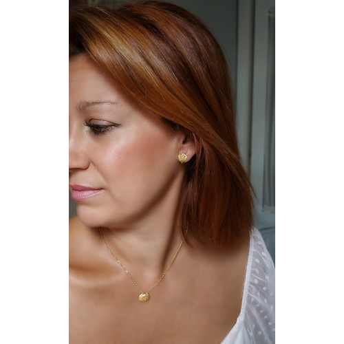 Pendientes de plata recubiertos de oro de 18k...