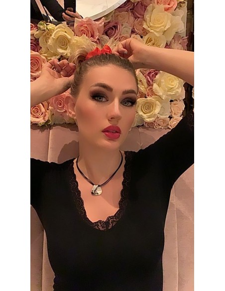 Colgante de plata rodiado coleccion Boomerang K00246P/RO