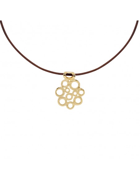 Colgante pequeño de plata recubierto de oro 18k K00263P