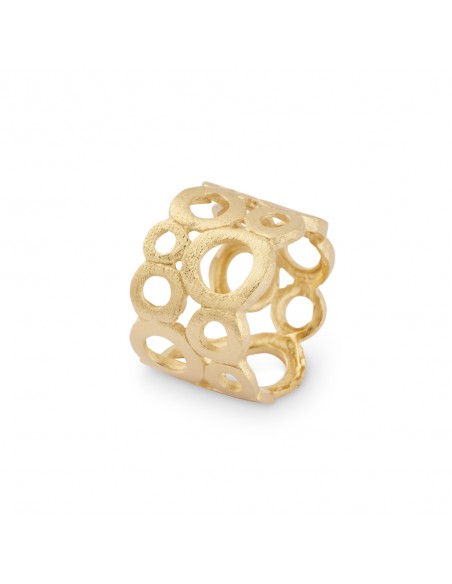 Anillo de plata recubierto de oro de 18k K00272R