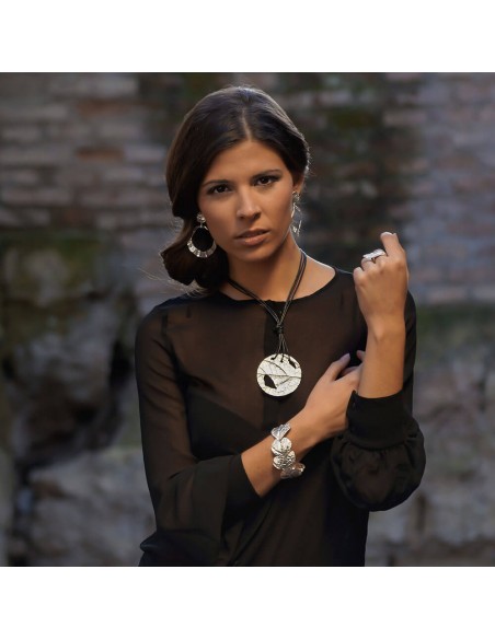 Pendientes de plata forma de aro tn270