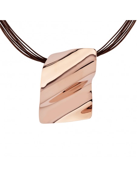 Colgante de plata recubierto de oro rosa de 18k K00564P/OR