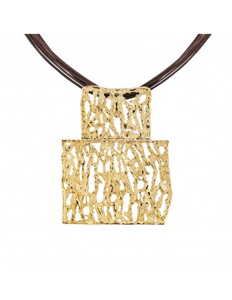 Collar maxi de plata recubierto de oro de 18kt K00142P/GO