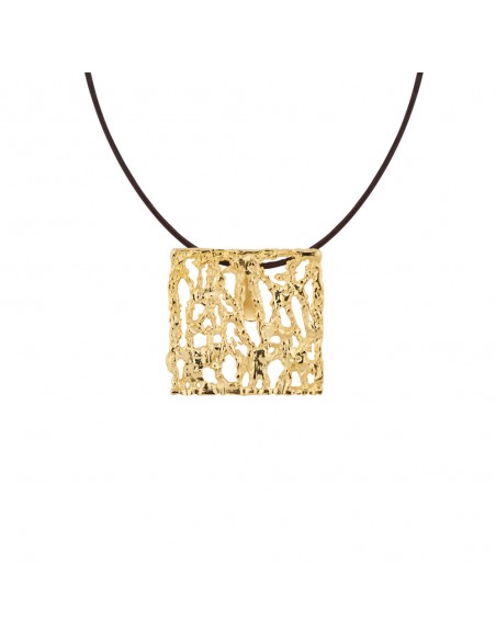 Colgante de plata recubierto de oro de 18k K00143P/GO