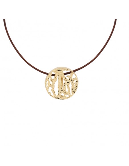 Colgante de plata recubierto de oro de 18k K00183P/GO