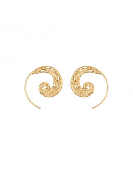 Pendientes de plata recubierto de oro forma espiral K00533E/GO