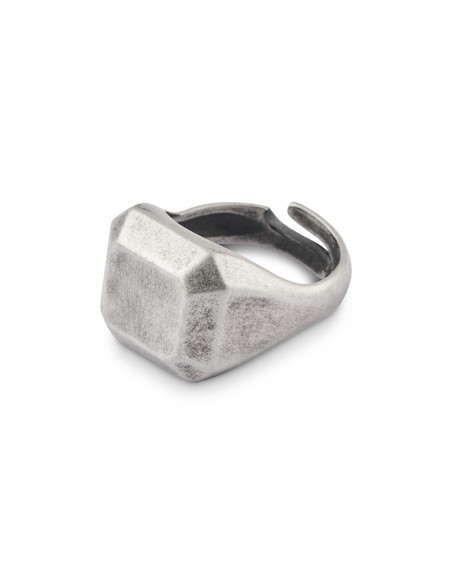 Anillo de hombre tipo sello cuadrado de plata K00637R