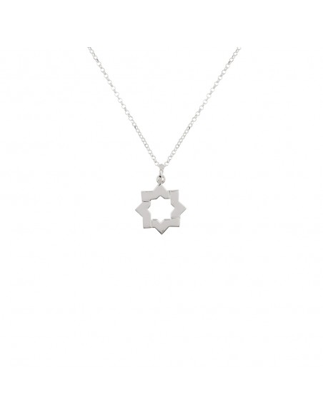 Colgante pequeño estrella mudejar de plata K00647P