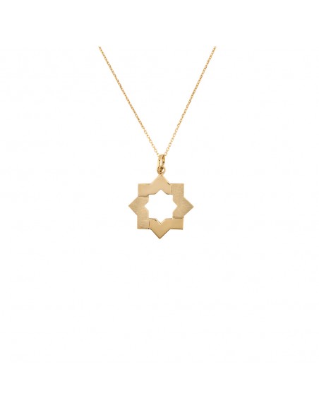 Colgante de plata recubierto de oro de 18kt mudéjar K00650P