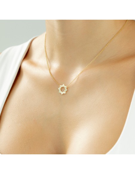 Colgante de plata recubierto de oro de 18kt mudéjar K00650P