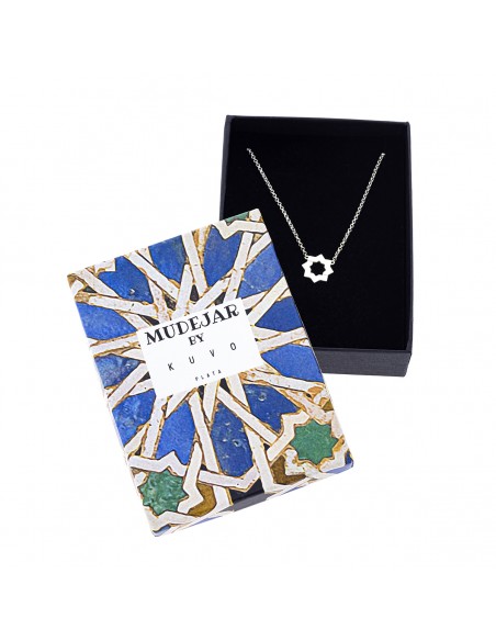 Colgante estrella mudejar plata recubierto oro 18kt K00648P