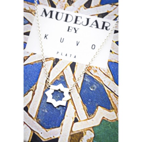 Colgante pequeño estrella mudejar de plata K00647P