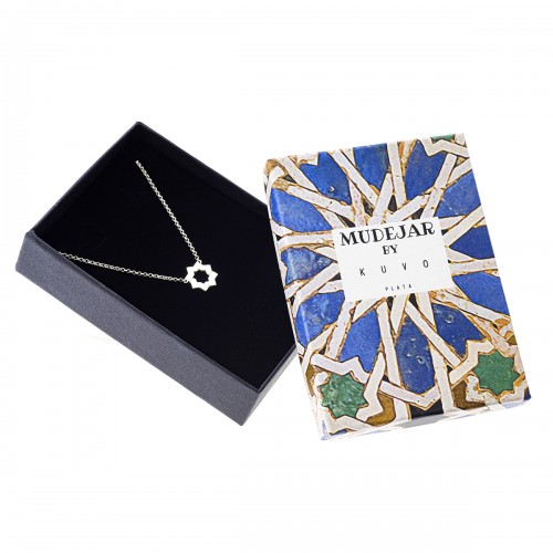 Colgante pequeño estrella mudejar de plata K00647P