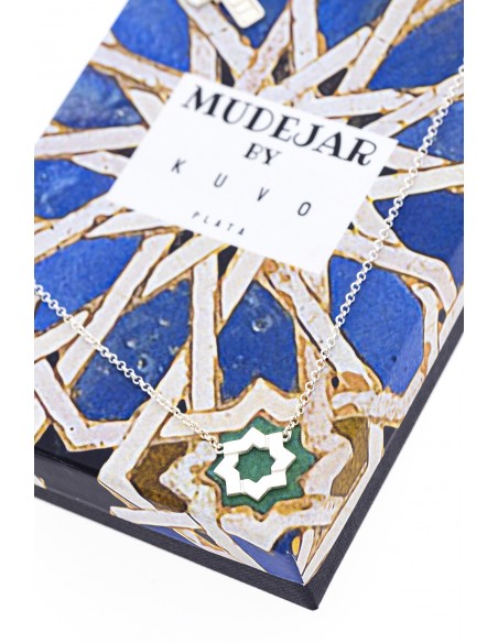 Pendientes piercing plata recubierto oro mudejar K00641E