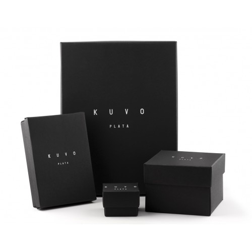 Pendientes espiral de plata rodiada K00421E/RO